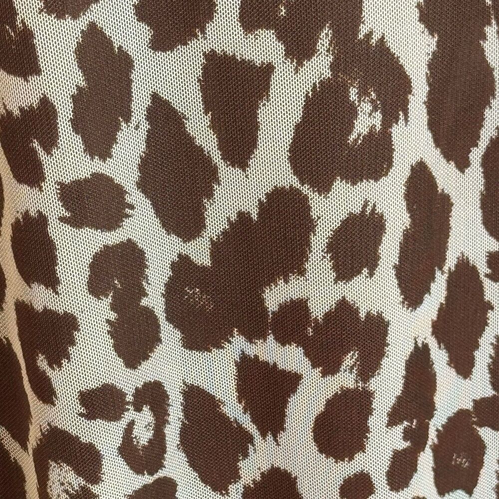 Grunge Leopard Print Mesh Maxi Dress Size Spaghetti Straps XL New With Tags - Picture 9 of 10